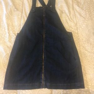 OVERALL DRESS DARK BLUE JEAN - AEO